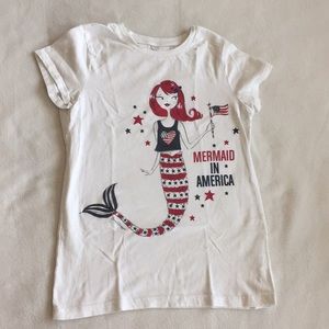 Fourth of July girls tee